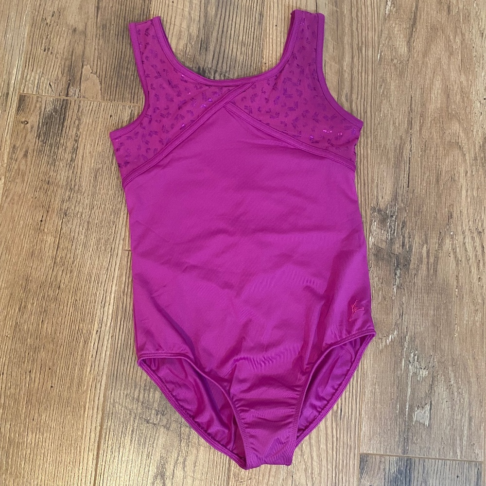 Girls Capezio Purple Mesh Leotard YLG
